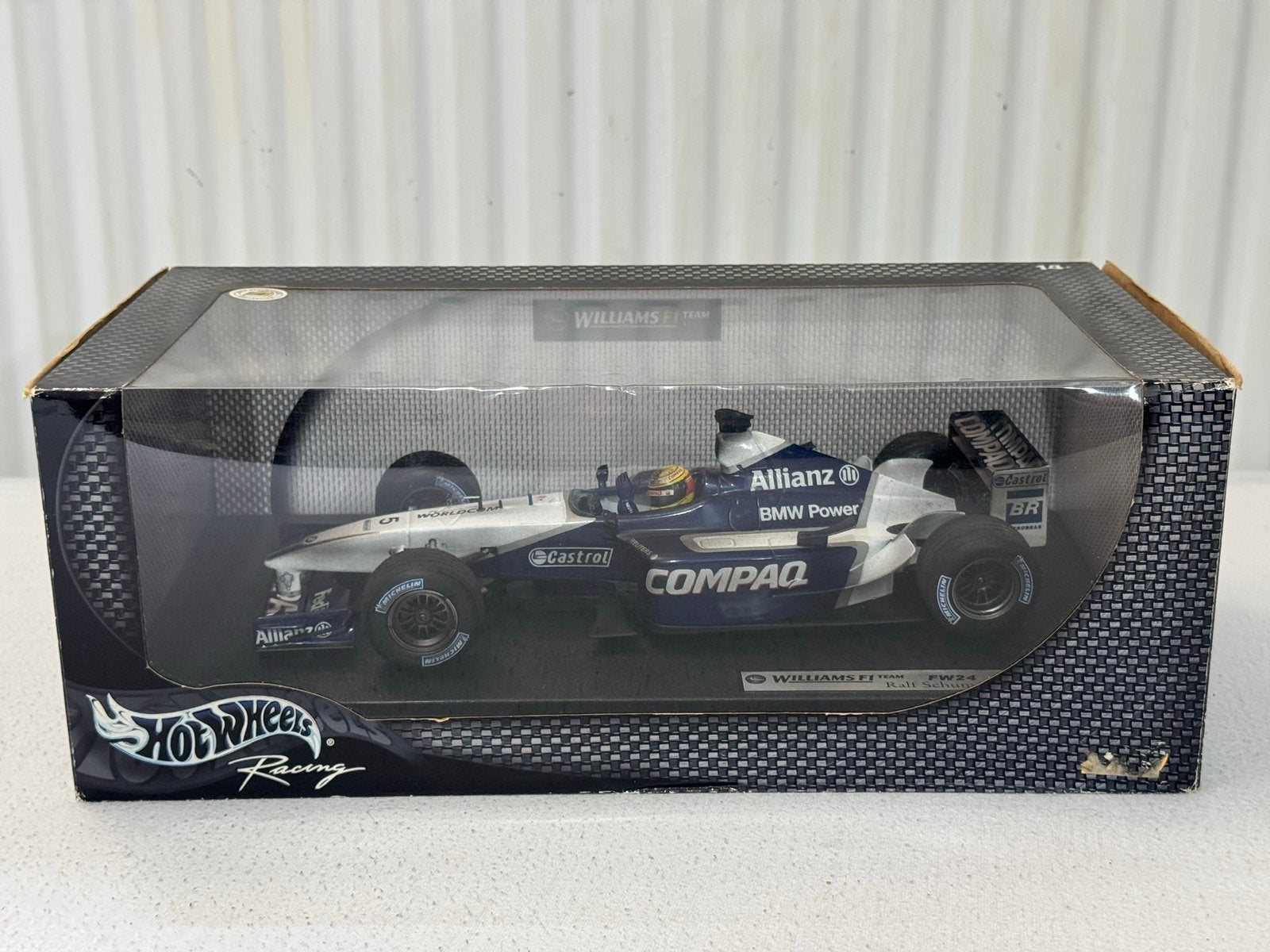 1:18 Williams BMW FW24 Schumacher HotWheels, Ophalen of Verzenden, Zo goed als nieuw, Auto, Hot Wheels