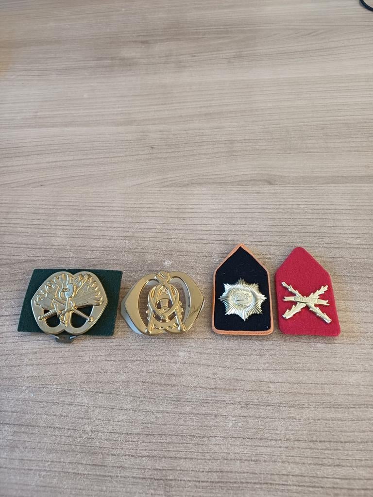 Militaire emblemen/kraagspieg KNIL, Technische Troep, Verzamelen, Ophalen of Verzenden, Landmacht, Nederland, Embleem of Badge