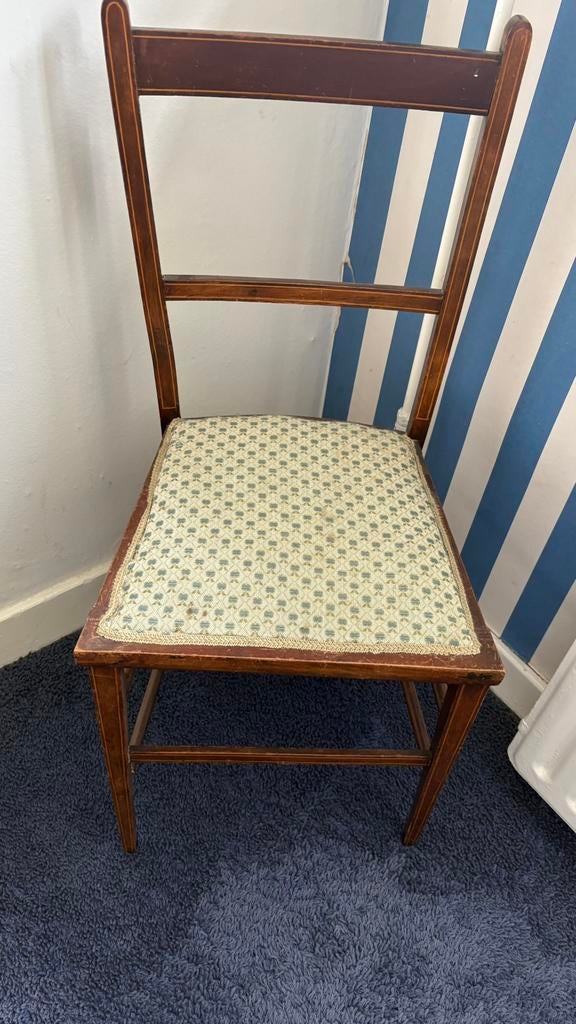 Sier antiek engels stoeltje, Antiek en Kunst, Antiek | Meubels | Stoelen en Banken, Ophalen