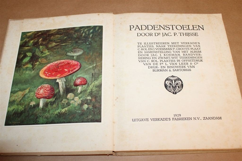 Paddenstoelen — Jac. P. Thijsse Verkade Album 1929, Ophalen of Verzenden, Gelezen