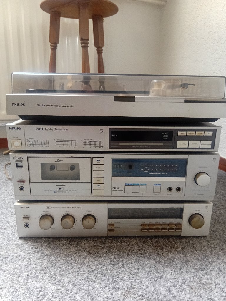 Vintage philips stereo toren, losse componenten, Ophalen, Philips, Gebruikt, Losse componenten