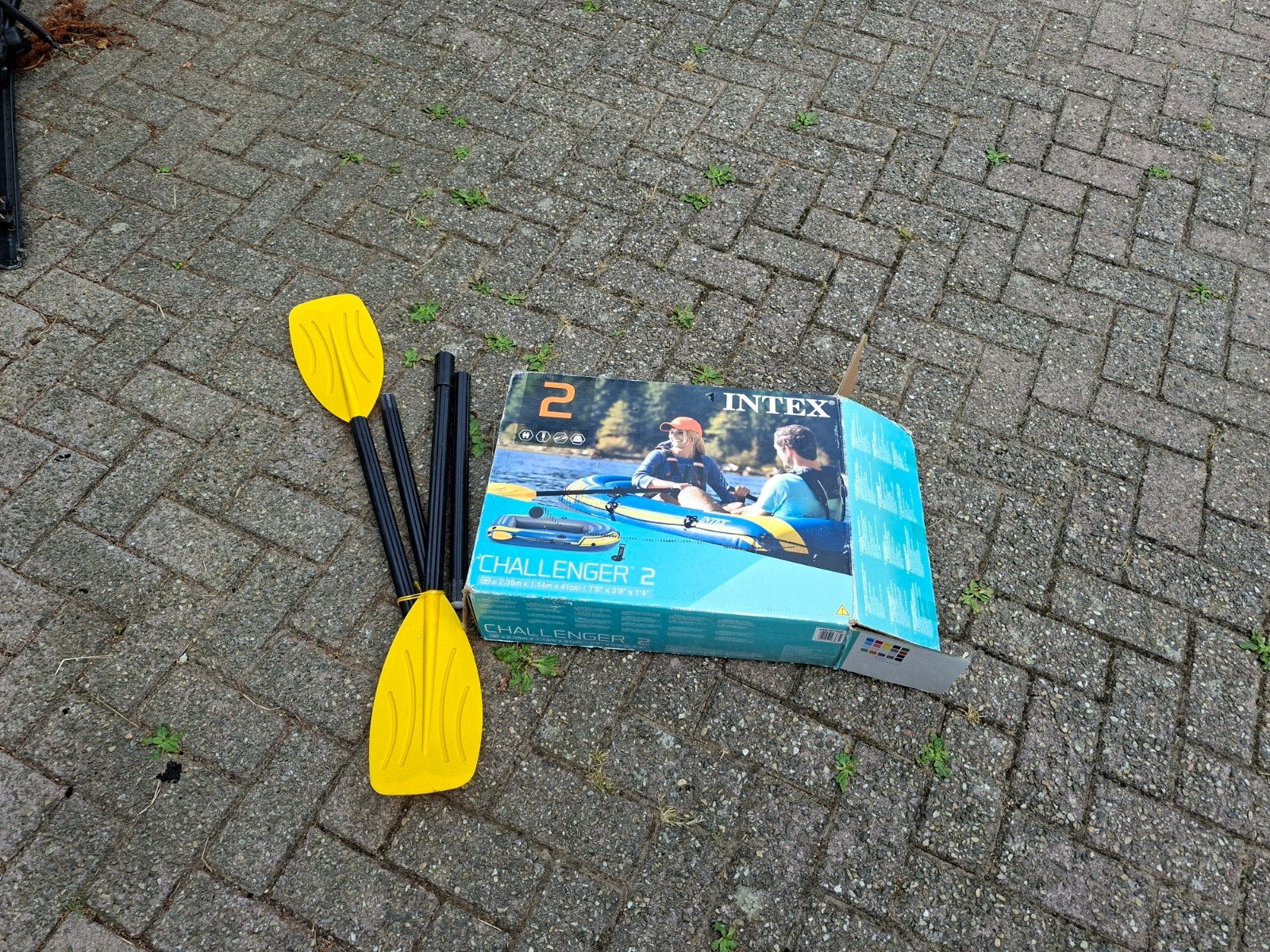 Intex Challenger 2 opblaasboot met peddels, Ophalen of Verzenden