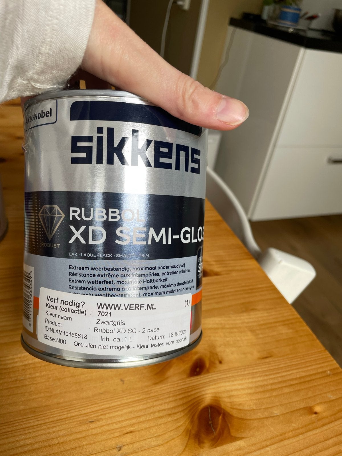 Sikkens buitenverf + grondverf zwartgrijs 7021 nieuw, Nieuw, Ophalen of Verzenden, Verf, Grijs