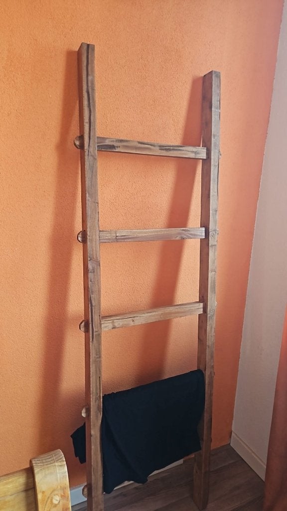 Houten ladder, Huis en Inrichting, Woonaccessoires | Wanddecoraties, Ophalen, 167 cm, Boho, Hout