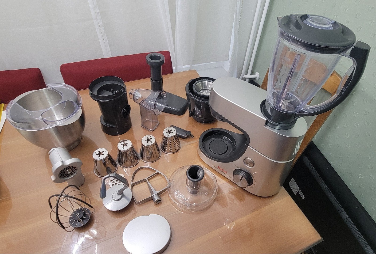 Tefal Gourmet 1100W Keukenmachine | Compleet & Als Nieuw, Ophalen, Zo goed als nieuw, Metaal, Zilver
