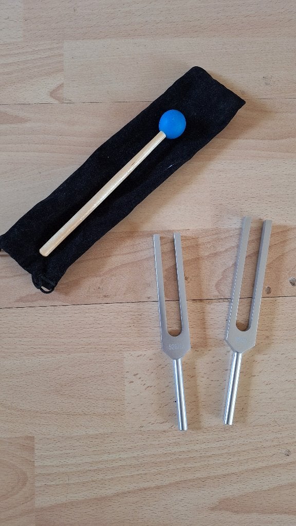 Tuning Fork Set 432Hz & 528Hz – Inclusief hoes, Ophalen of Verzenden, Zo goed als nieuw