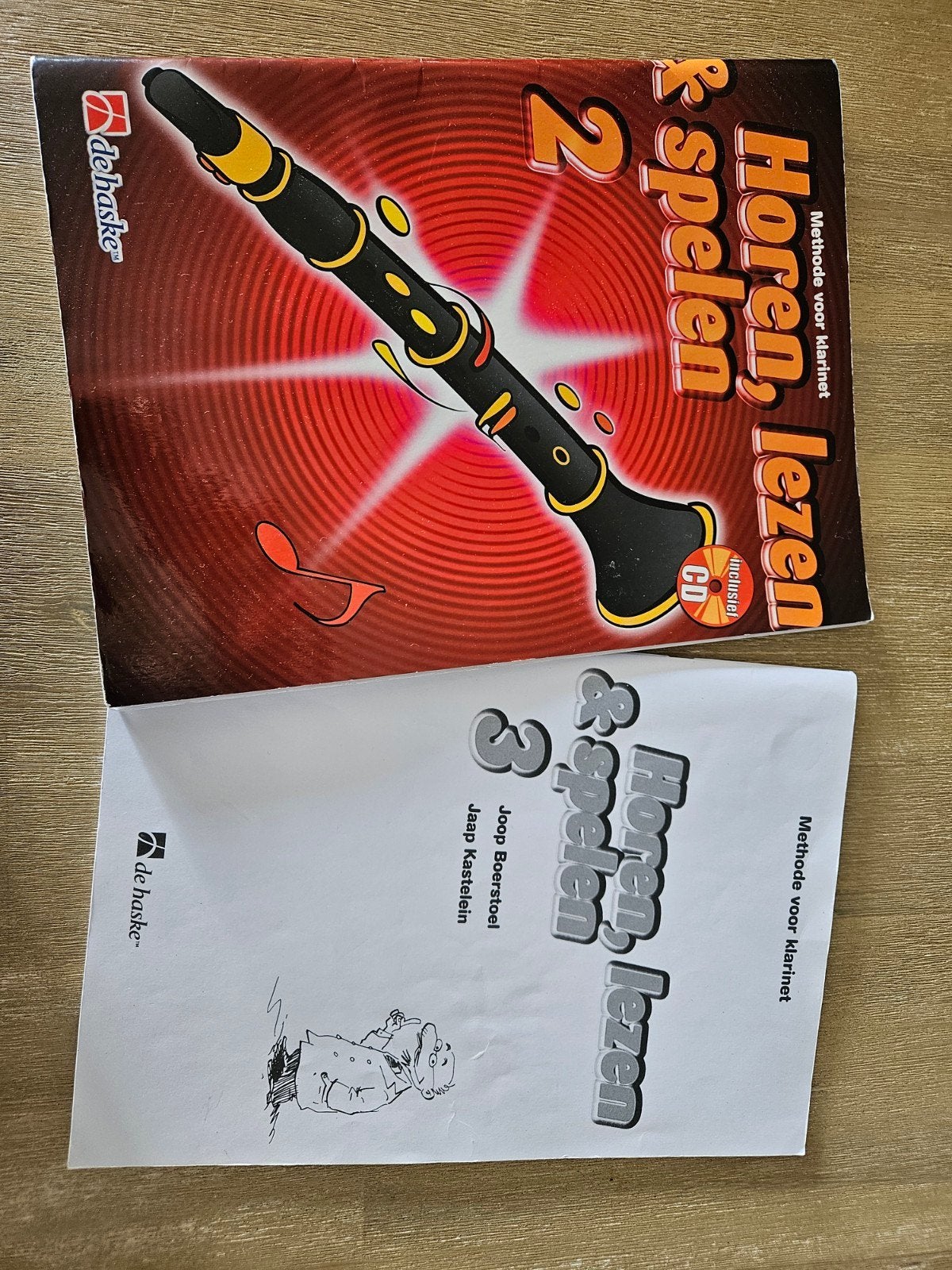 Horen, Lezen & Spelen: Klarinet Methode Deel 2 & 3, Ophalen of Verzenden, Zo goed als nieuw, Instrument, Joop Boerstoel, Jaap Kastelein
