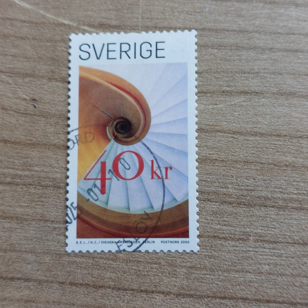 Zweden  10 Kr Trappenhuis, Ophalen of Verzenden, Noorwegen, Gestempeld