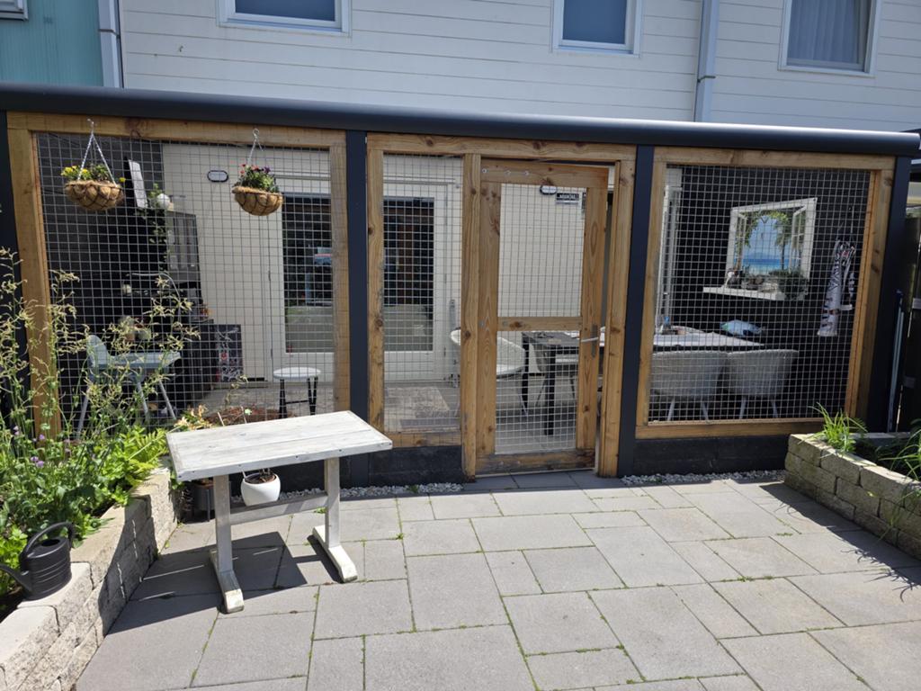 Houten Frame en Gaaspanelen, Tuin en Terras, Overkappingen, Ophalen, Gebruikt, Veranda