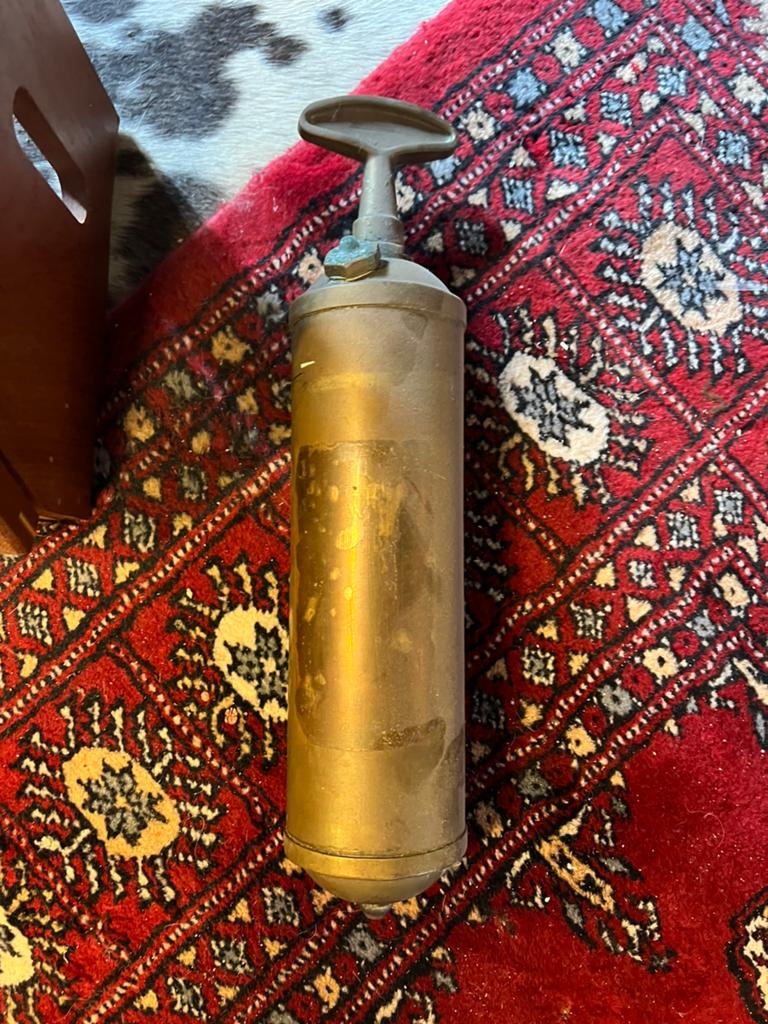 Oud kleine brandblusser oldtimer, Antiek en Kunst, Ophalen