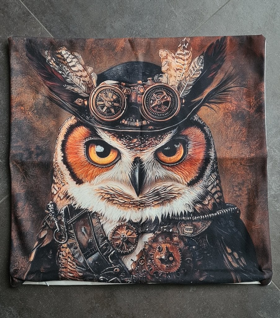 Uilen kussenhoes 45x45cm, Overige kleuren, Nieuw, Ophalen of Verzenden, Afneembare hoes