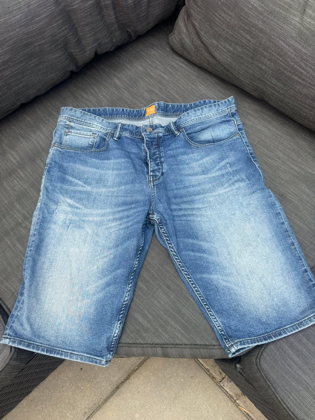 Z,G.A,N korte spijkerbroek van hugo boss maat 36, Kleding | Heren, Spijkerbroeken en Jeans, Ophalen of Verzenden, Zo goed als nieuw