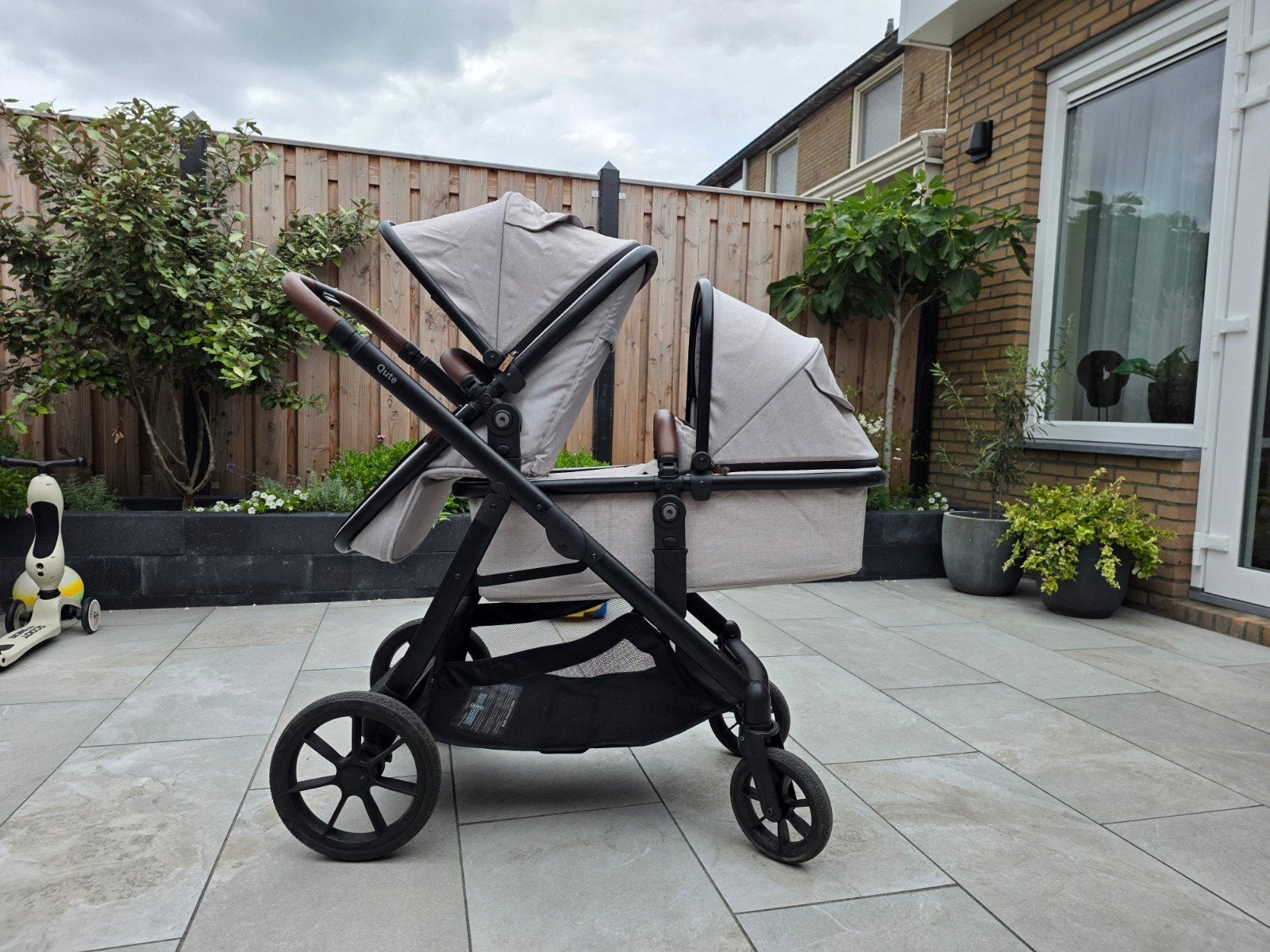 Duo kinderwagen, Kinderen en Baby's, Buggy's, Ophalen, Gebruikt
