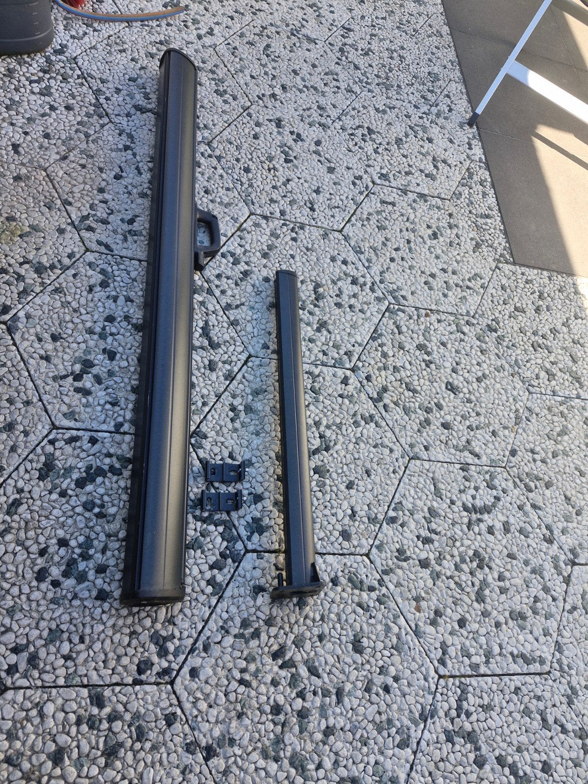 Windscherm grijs doek 3 meter lang, 1.40 hoog, Caravans en Kamperen, Windschermen, Ophalen