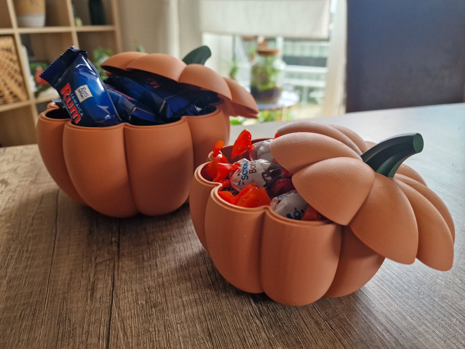 Set van 2 pompoen schalen met deksel, Kunststof, Met deksel, Schaal, Nieuw