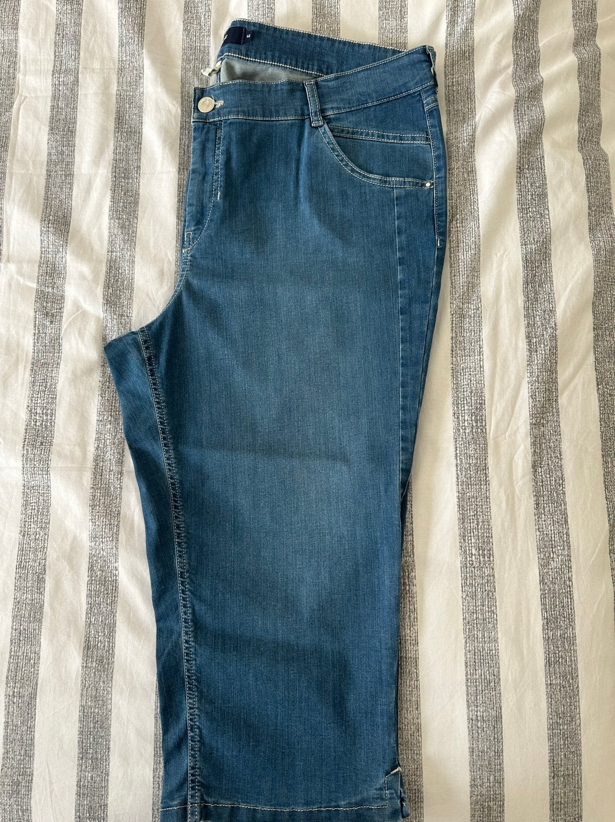 Gardeur Capri Jeans Dames Maat 46 Blauw, Kleding | Dames, Broeken en Pantalons, Blauw, Maat 46/48 (XL) of groter, Nieuw, Ophalen of Verzenden