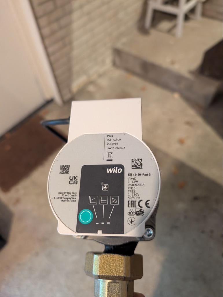 Wilo Para 25/6-43/SCU circulatiepomp., Doe-het-zelf en Verbouw, Verwarming en Radiatoren, Minder dan 30 cm, Hoog rendement (Hr)