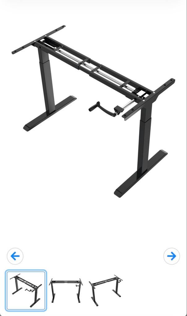 Euroseats Crank Zit-sta-frame Rechthoekig T-Voet - Nieuw, Ophalen, Metaal, Overige merken, Modern