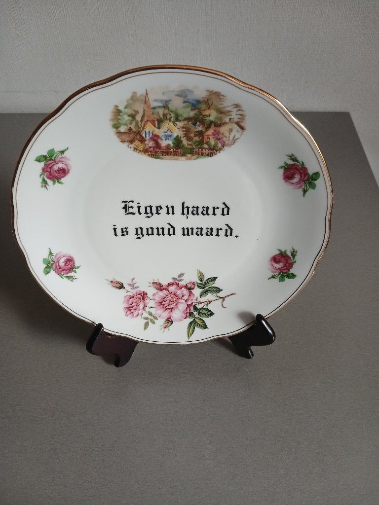 Sierschotel + Staander, Antiek en Kunst, Antiek | Porselein, Ophalen of Verzenden