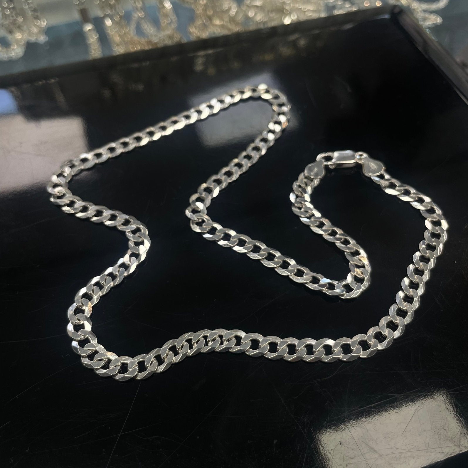 Zilveren gourmet ketting, Sieraden, Tassen en Uiterlijk, Kettingen, Ophalen of Verzenden, Nieuw, Zilver, Zilver