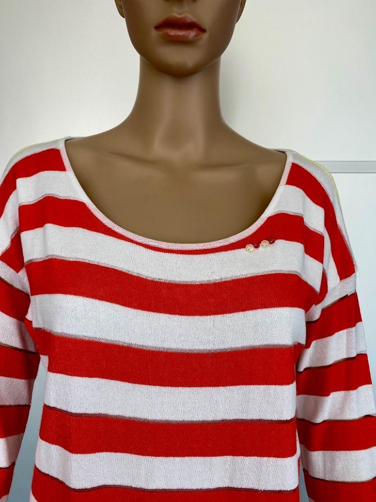 G290 Nieuw: Elisa Cavaletti mt M=38/40 lang top/tuniek/trui, Maat 38/40 (M), Nieuw, Oranje, Ophalen of Verzenden