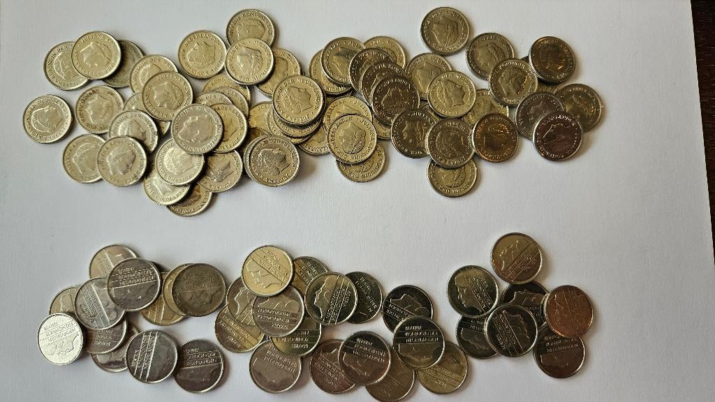 Nederlandse dubbeltjes gulden munten, Postzegels en Munten, Munten | Nederland, Ophalen of Verzenden, Koningin Beatrix, 10 cent
