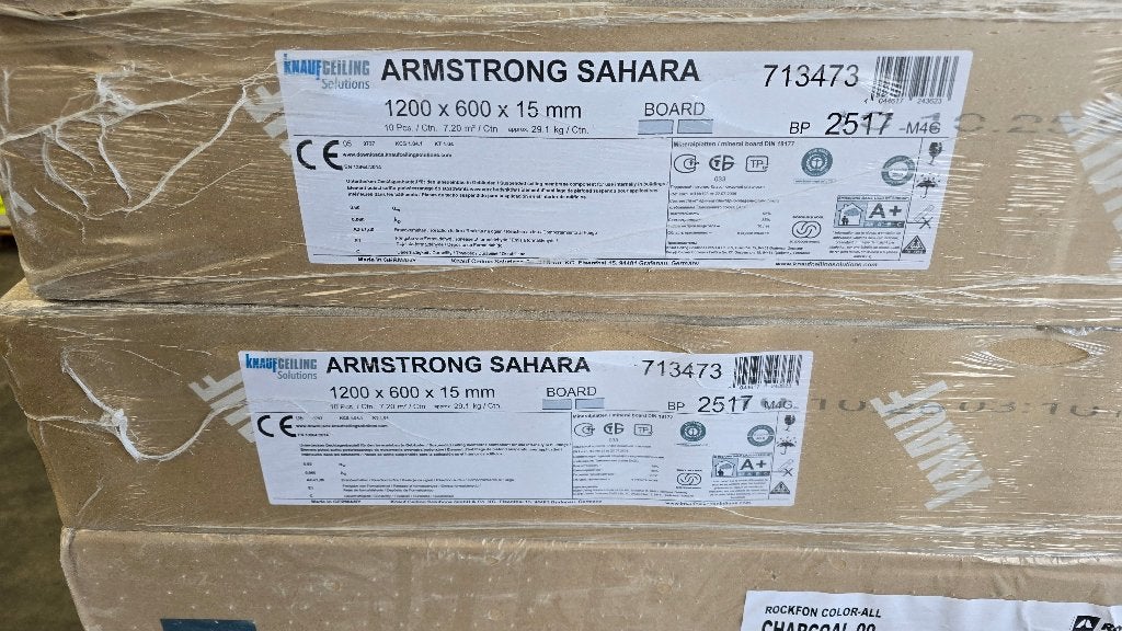 Armstrong Sahara Akoustische plafondplaat 1200 x 600 mm, Ophalen, Overige materialen, 100 tot 150 cm, Overige typen