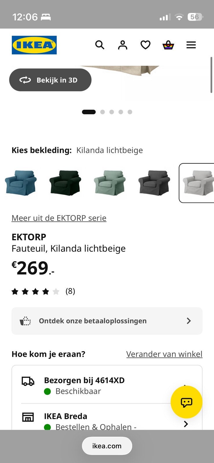 Ikea ektorp fauteuil zonder hoes., Huis en Inrichting, Ophalen of Verzenden, Zo goed als nieuw, 75 tot 100 cm