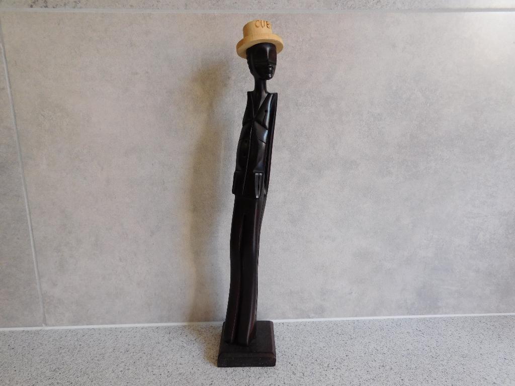 Houtsnijwerk 26 cm. Man met Hoed Cuba, Houtsnijwerk, Ophalen of Verzenden, 20 - 50 cm, Hout