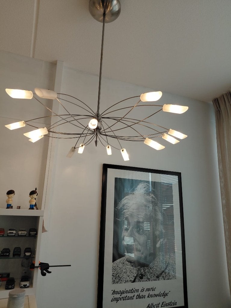 Halogeen plafondlamp, Ophalen, Gebruikt, Glas, G4