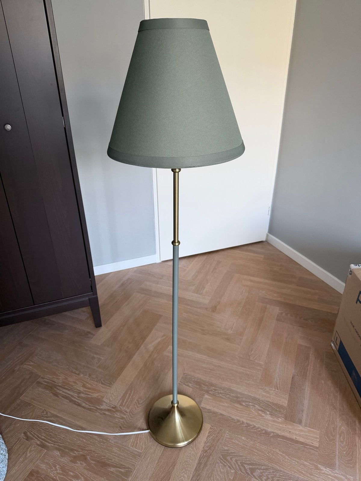IKEA FLYGHÖJD vloerlamp met stoffen kap, Ophalen, Gebruikt, Metaal, 100 tot 150 cm