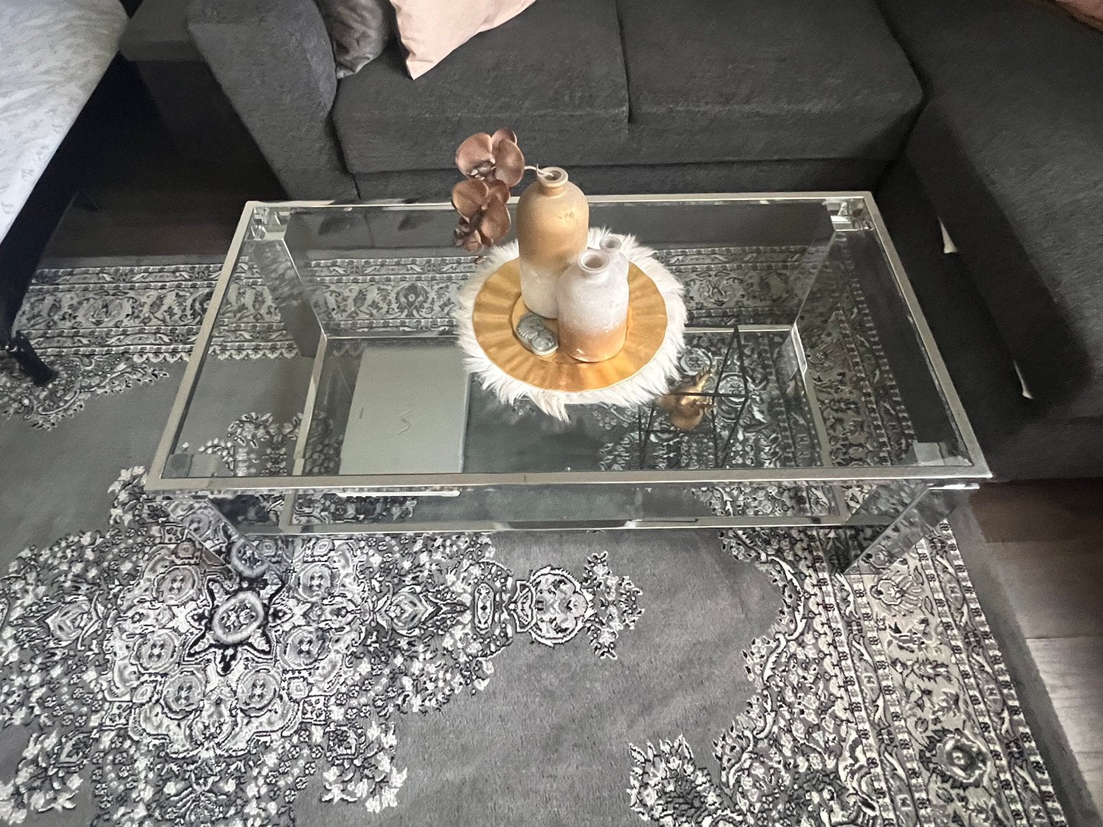 Salon tafel, Ophalen, 100 tot 150 cm, 50 tot 100 cm, Glas