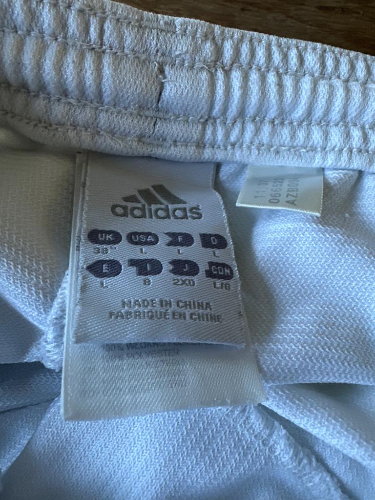 Adidas Climalite Sportbroekje - Wit met Zwarte Strepen, Kleding | Dames, Wit, Maat 42/44 (L), Ophalen of Verzenden, Fitness of Aerobics