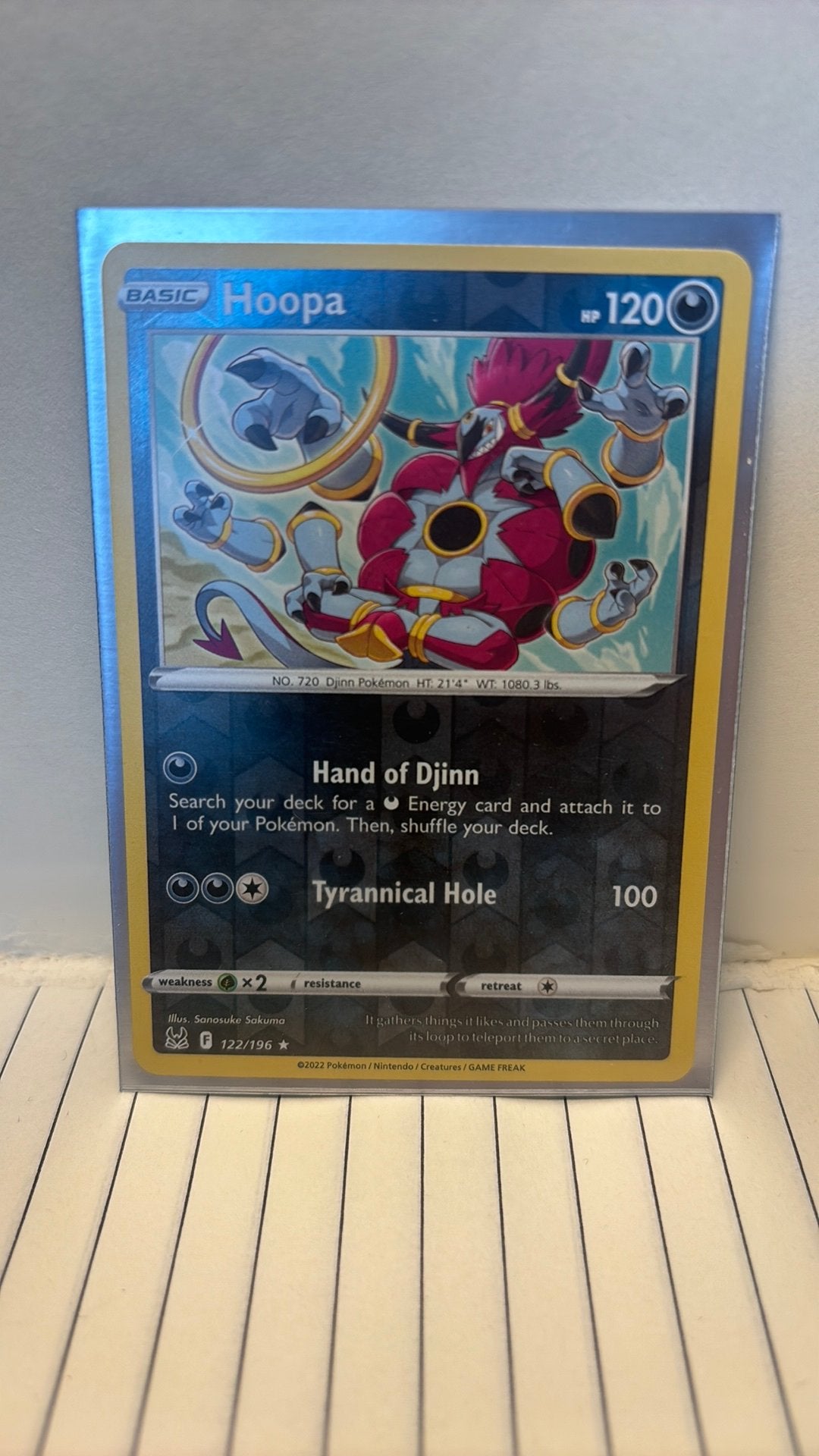 Hoopa 122/196 lost origin reverse holo pokemon kaart, Ophalen of Verzenden, Nieuw