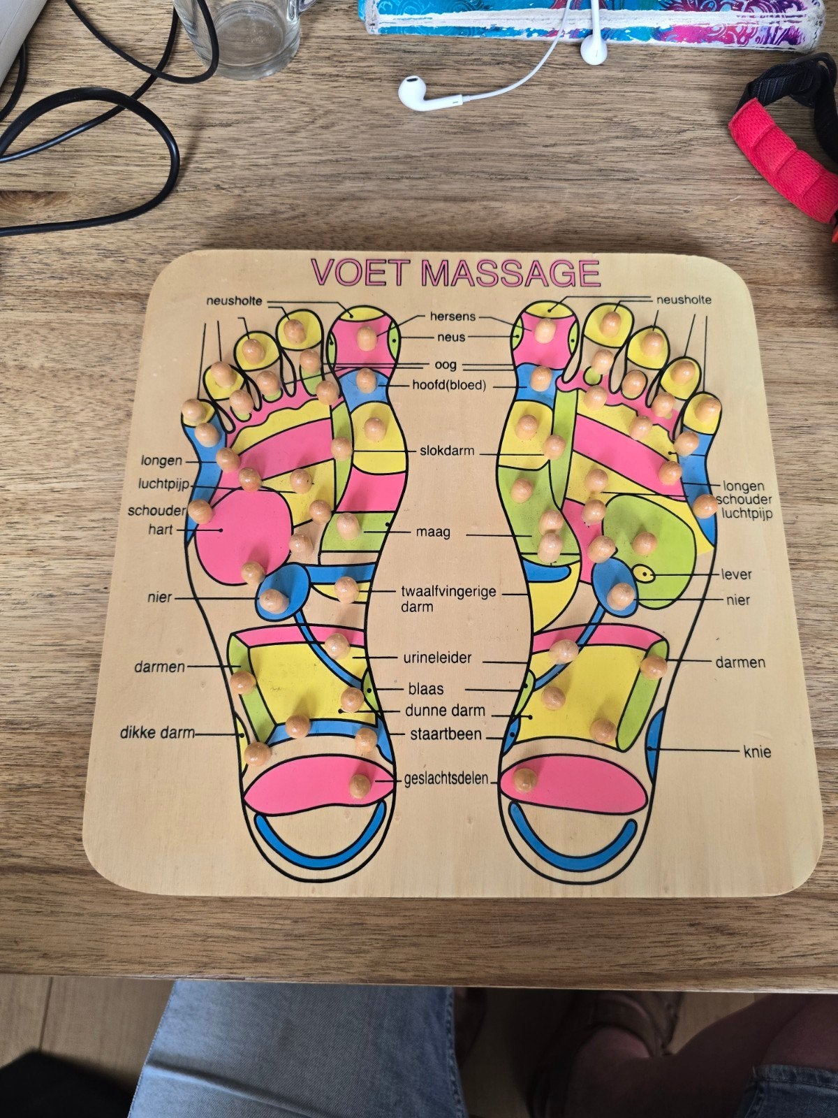Voetreflexologiekaart Houten Massagebord, Ophalen of Verzenden