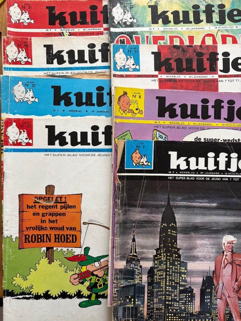 Kuifje tijdschrift 1968 tm 1974 incompleet, Ophalen of Verzenden, Gelezen, Overige typen