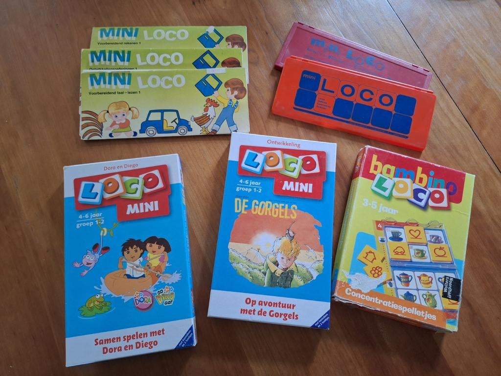 LOCO Bambino en Mini Loco Spellenpakket, Hobby en Vrije tijd, Gezelschapsspellen | Bordspellen, Ophalen of Verzenden, Gebruikt