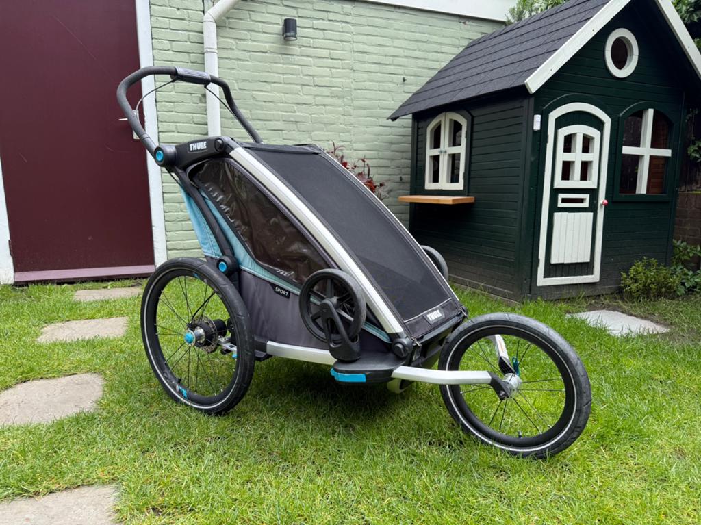 Thule Chariot Sport 1, Fietsen en Brommers, Fietsaccessoires | Aanhangers en Karren, Ophalen, Gebruikt, Vering, 20 tot 40 kg