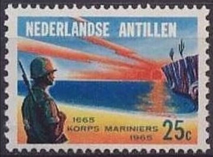 Nederlandse Antillen 1965 300jr Korps mariniers pfrs, Postzegels en Munten, Ophalen of Verzenden, Postfris