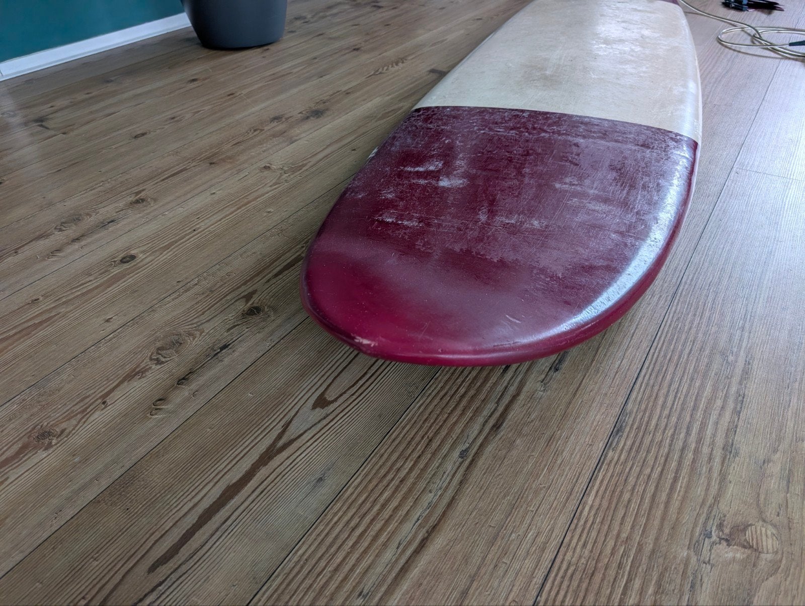 Foto 4 van Gebruikt NSP 7`6 Surfplank - Rood/Wit