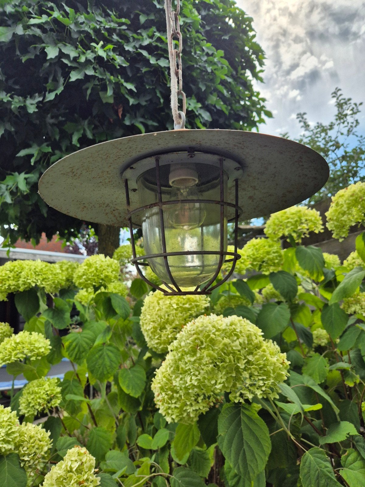 Vintage Industriële Hanglamp, stallamp, Ophalen