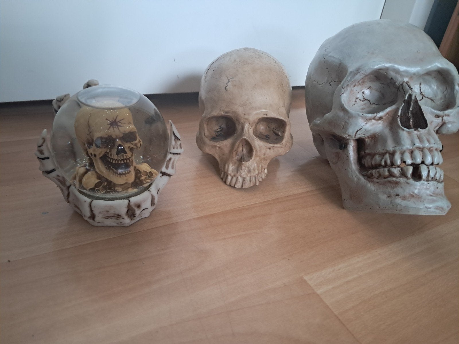 Decoratieve schedels - set van 3, Ophalen, Gebruikt, Beige, Overige stijlen