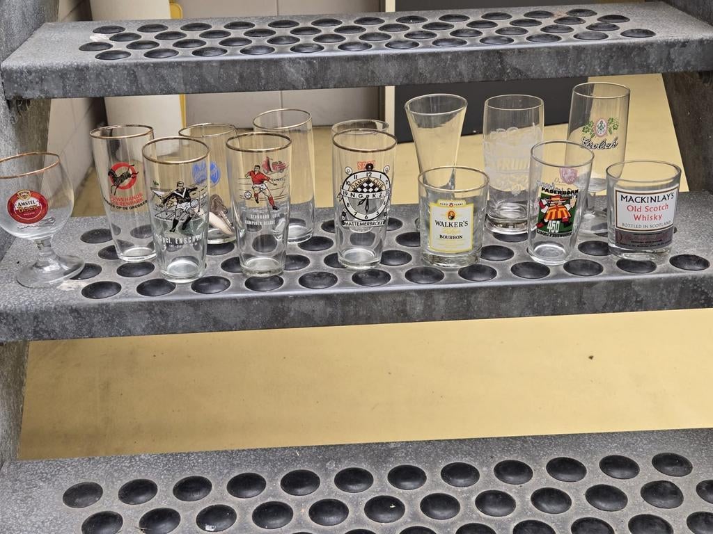 Diverse verzameling vintage glazen, Ophalen of Verzenden