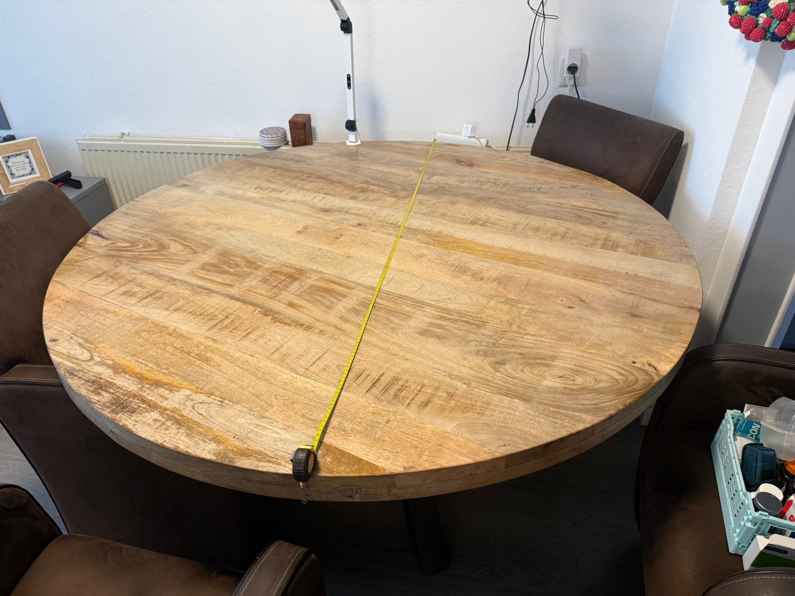 Ronde Eethoek 150cm nieuwstaat, Ophalen, Zo goed als nieuw, Rond, 100 tot 150 cm