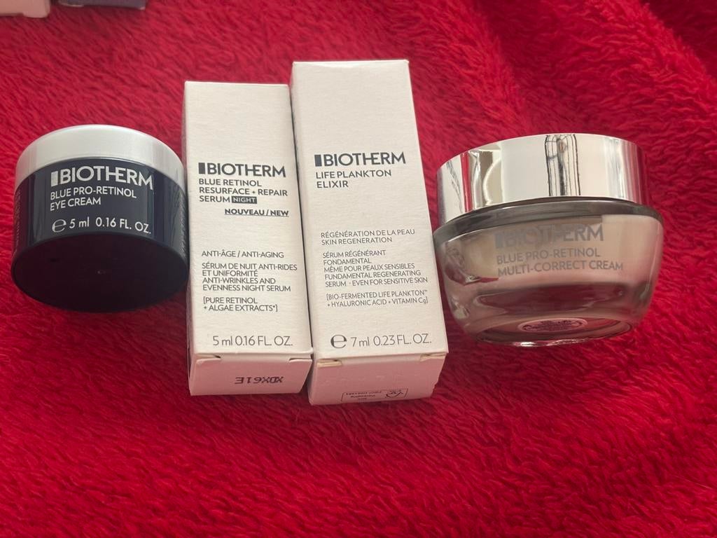Biotherm blue retinol eye creme/elixir/dag-nacht creme/serum, Ophalen of Verzenden, Nieuw, Gehele gezicht