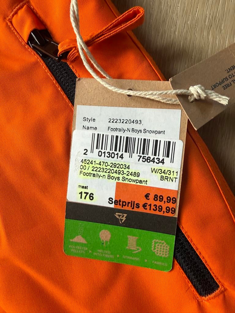 NIEUW: Oranje Skibroek Brunotti Brunotti, Ophalen of Verzenden, Nieuw, Overige maten, Broek