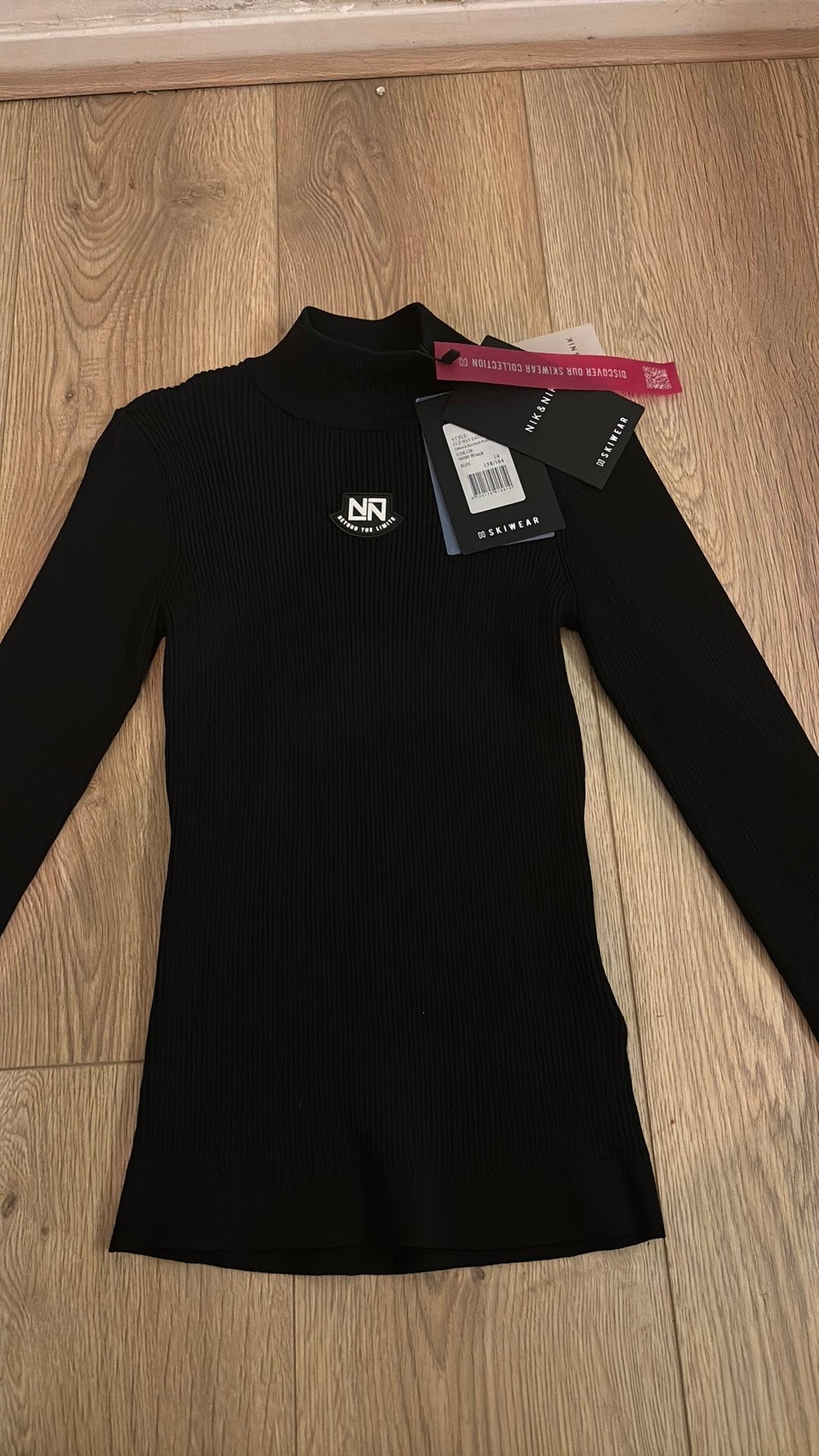 Nikkie shirt, Ophalen of Verzenden, Zo goed als nieuw, Zwart, Lange mouw