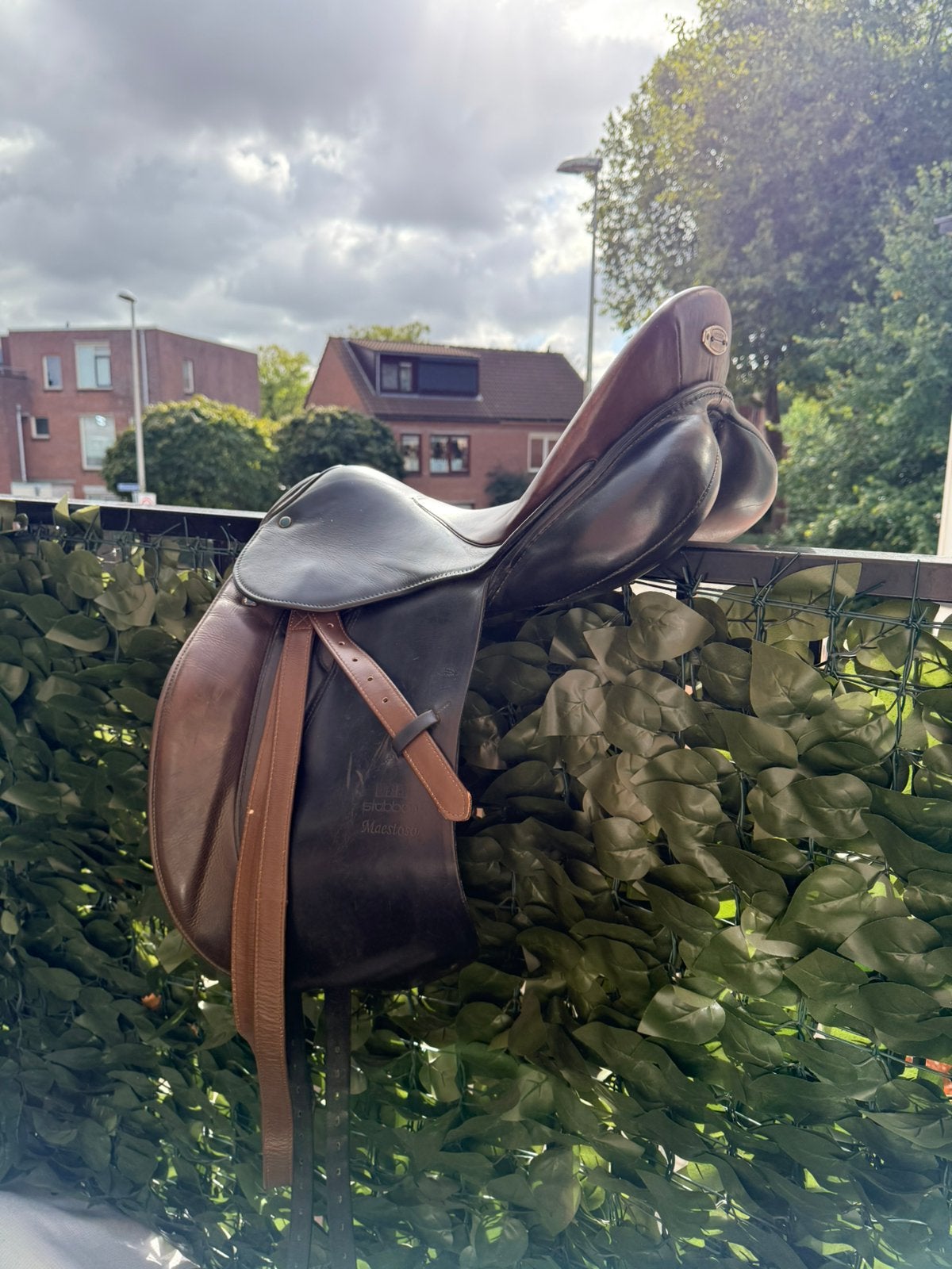 !!Zadel tekoop!!, L (17.5 inch), Gebruikt, Dressuur, Stubben
