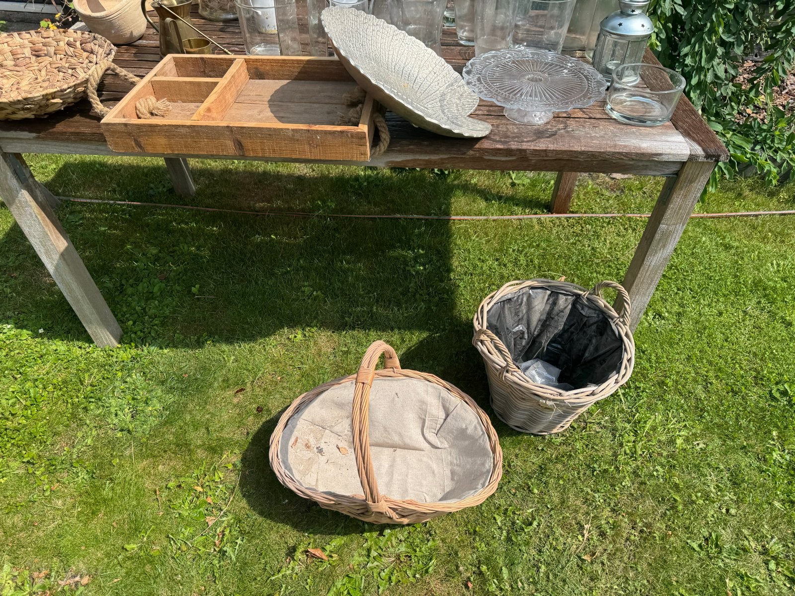 Diverse glazen vazen, potten en schalen - Brocante/Vintage, Ophalen, Gebruikt, Glas, Brocante