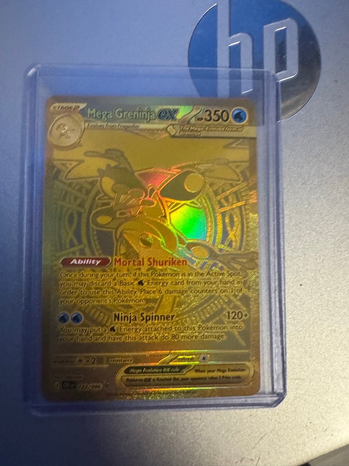 Gouden Greninja EX Pokemon kaart - Chaos Rising, Ophalen of Verzenden, Zo goed als nieuw, Losse kaart, Foil